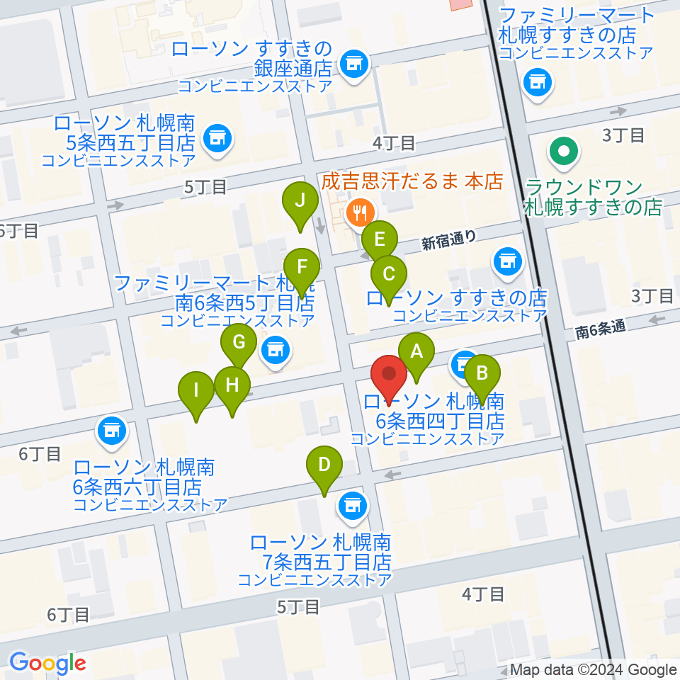 札幌クレイジーモンキー周辺の駐車場・コインパーキング一覧地図