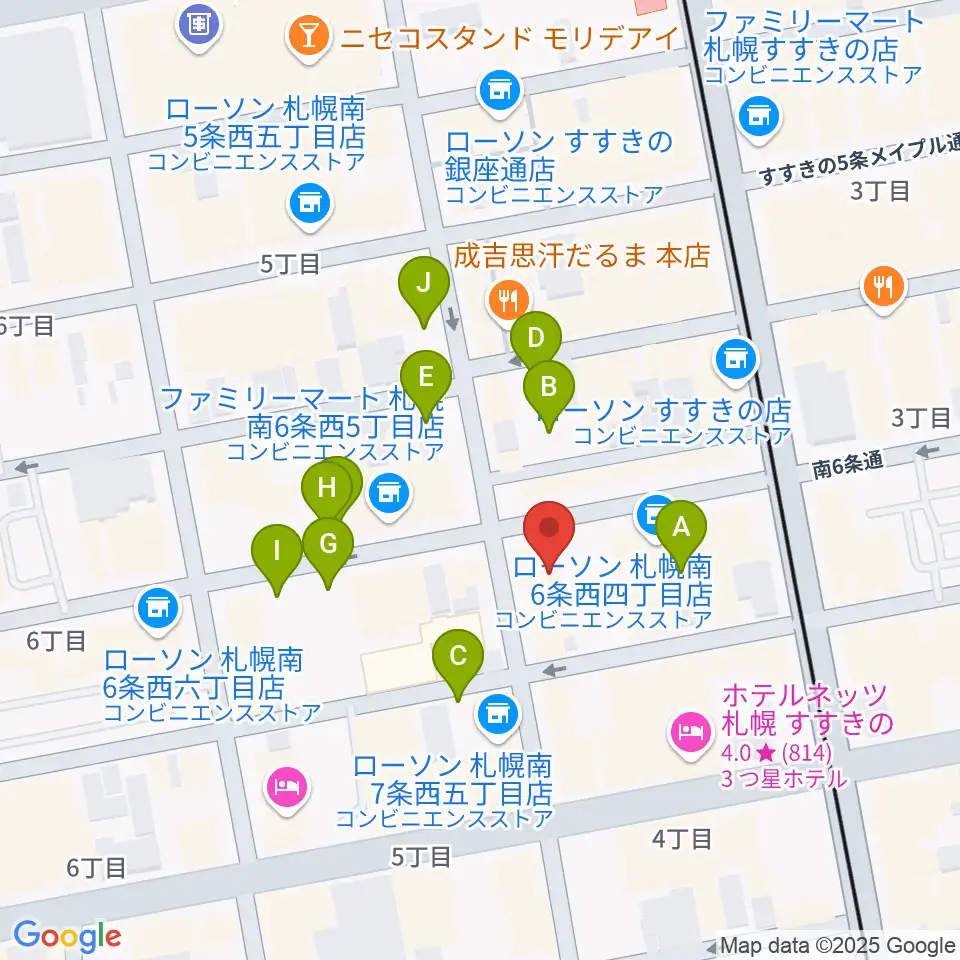 札幌クレイジーモンキー周辺の駐車場・コインパーキング一覧地図