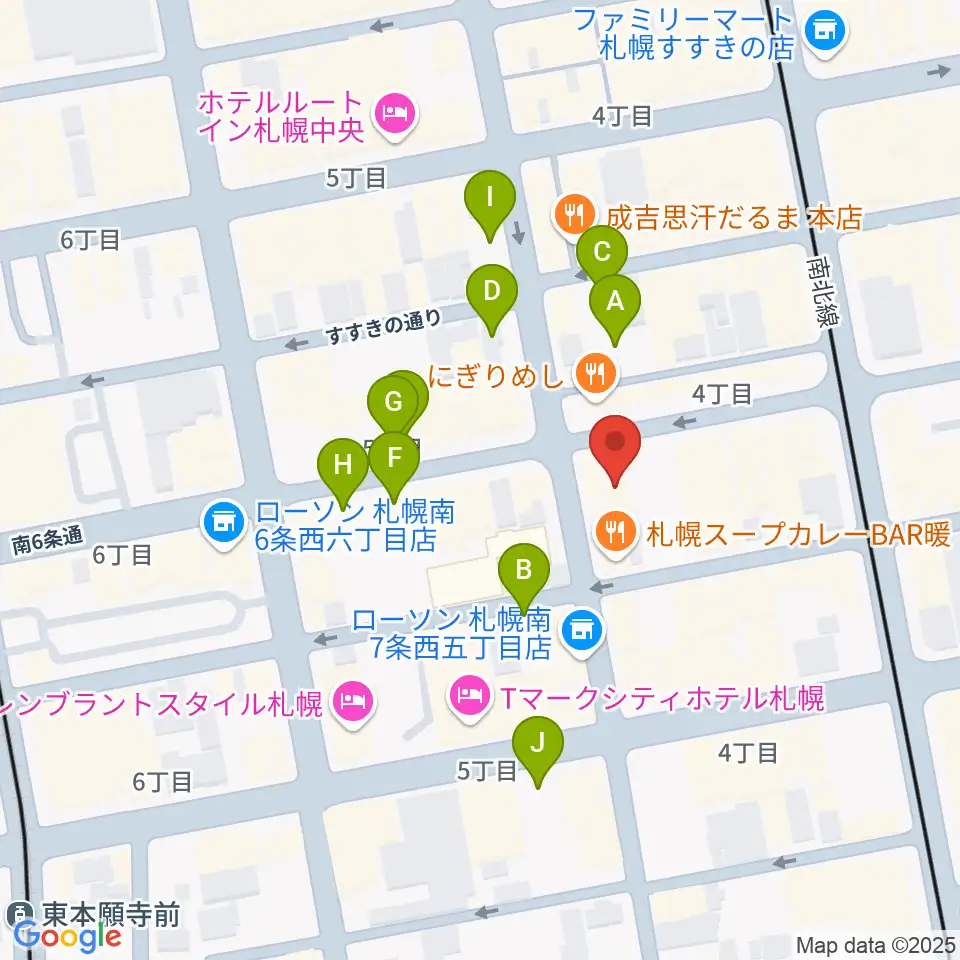札幌クレイジーモンキー周辺の駐車場・コインパーキング一覧地図