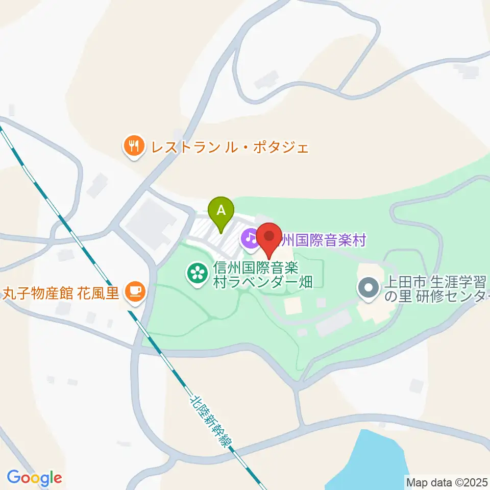 信州国際音楽村 ホールこだま周辺の駐車場・コインパーキング一覧地図