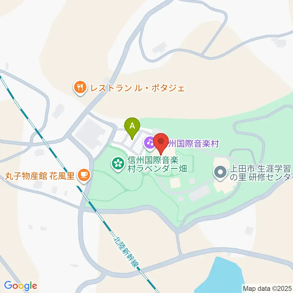 信州国際音楽村 ホールこだま周辺の駐車場・コインパーキング一覧地図