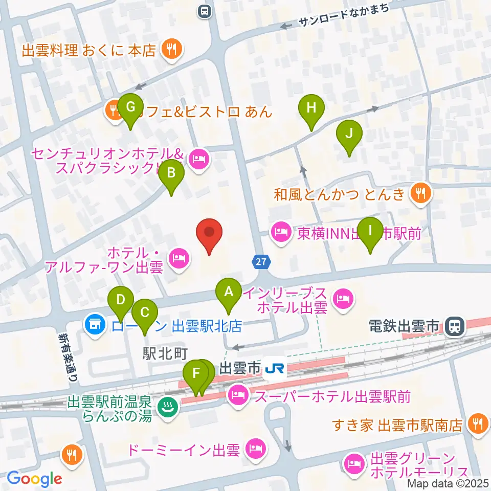 パルメイト出雲周辺の駐車場・コインパーキング一覧地図