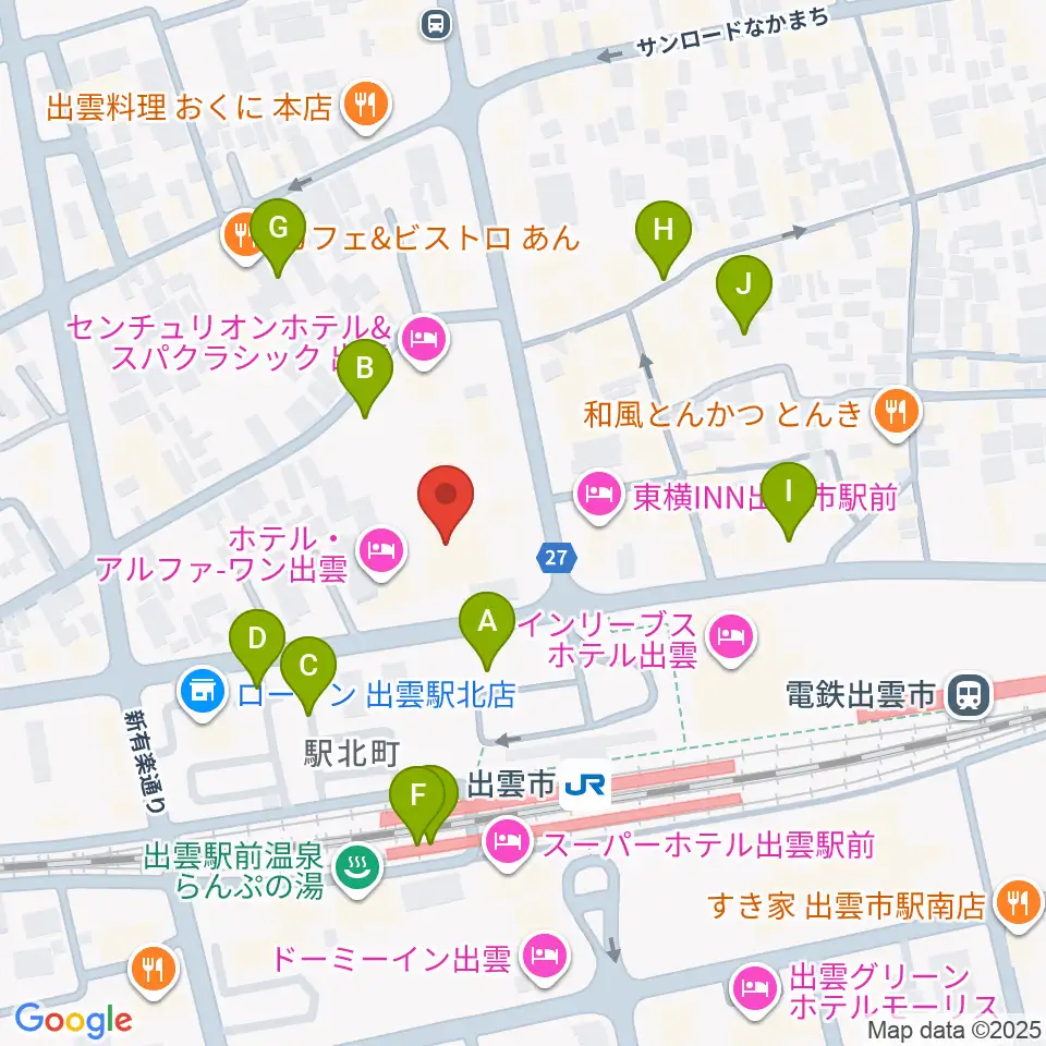 パルメイト出雲周辺の駐車場・コインパーキング一覧地図