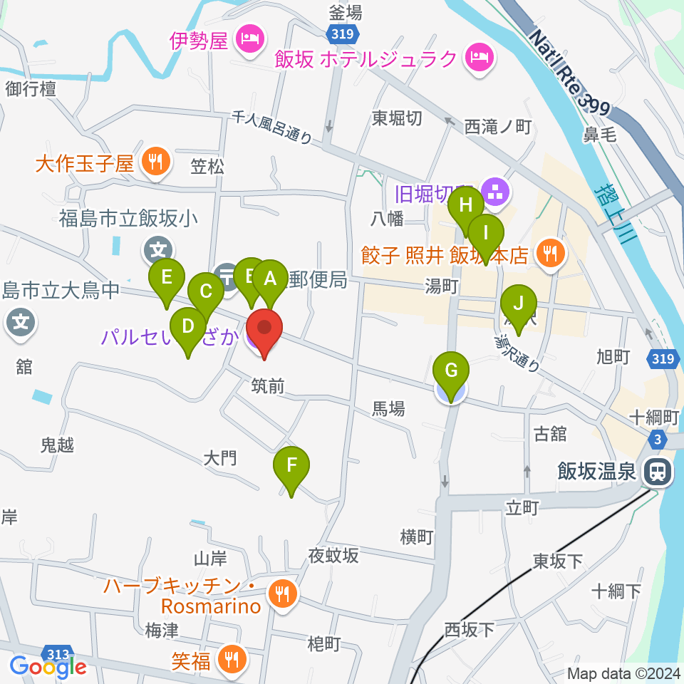 パルセいいざか周辺の駐車場・コインパーキング一覧地図