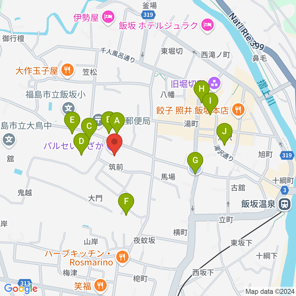 パルセいいざか周辺の駐車場・コインパーキング一覧地図