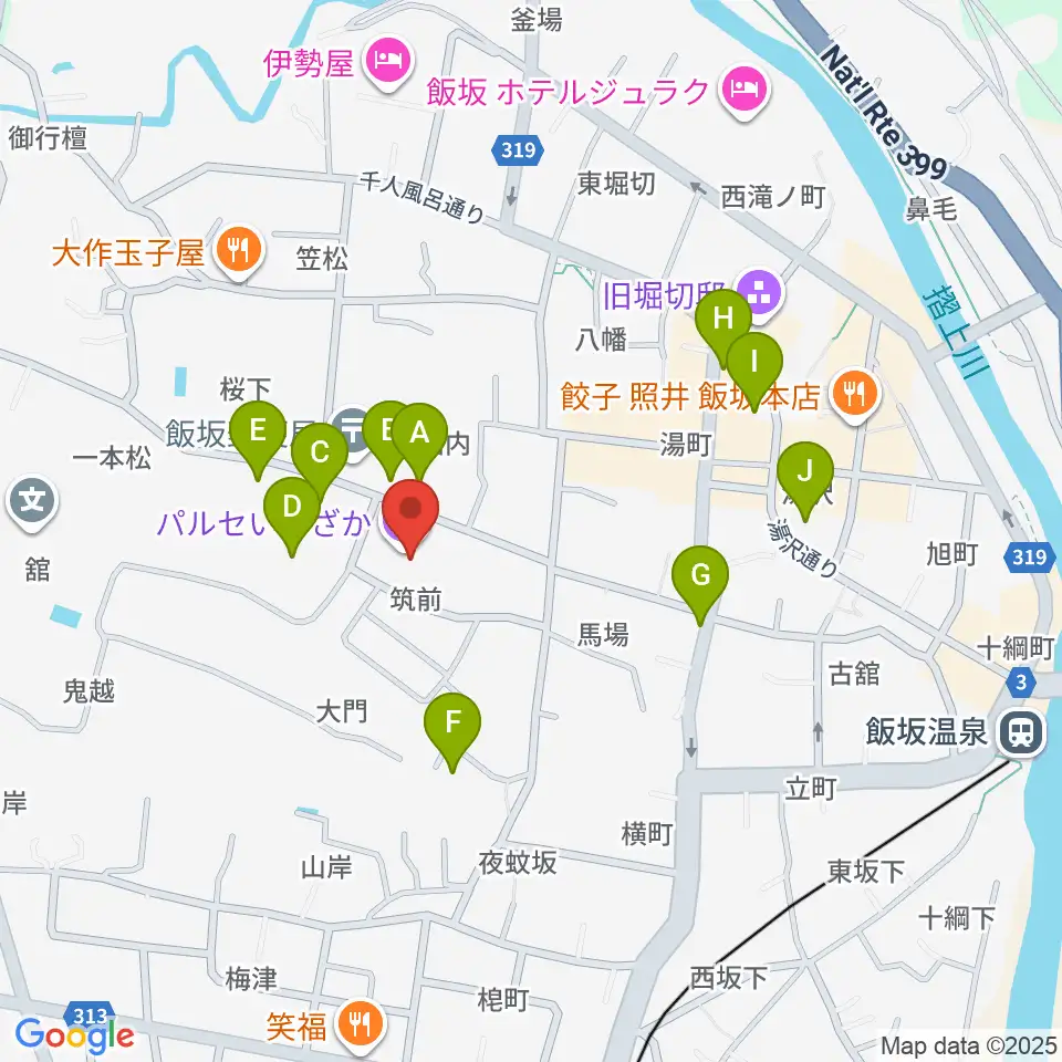 パルセいいざか周辺の駐車場・コインパーキング一覧地図