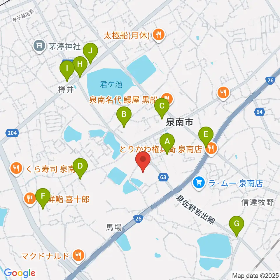 泉南市立文化ホール周辺の駐車場・コインパーキング一覧地図