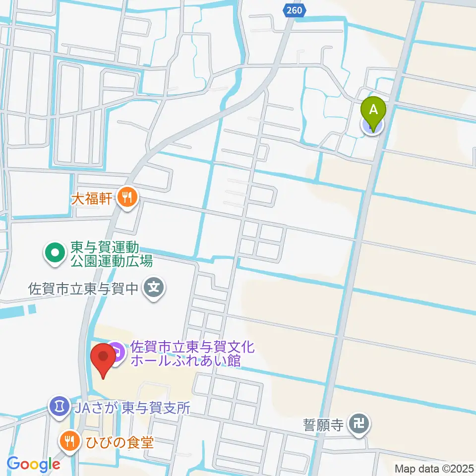 佐賀市立東与賀文化ホール周辺の駐車場・コインパーキング一覧地図