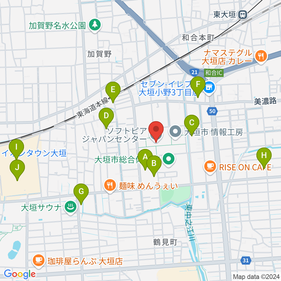 ソフトピアジャパンセンター周辺の駐車場・コインパーキング一覧地図