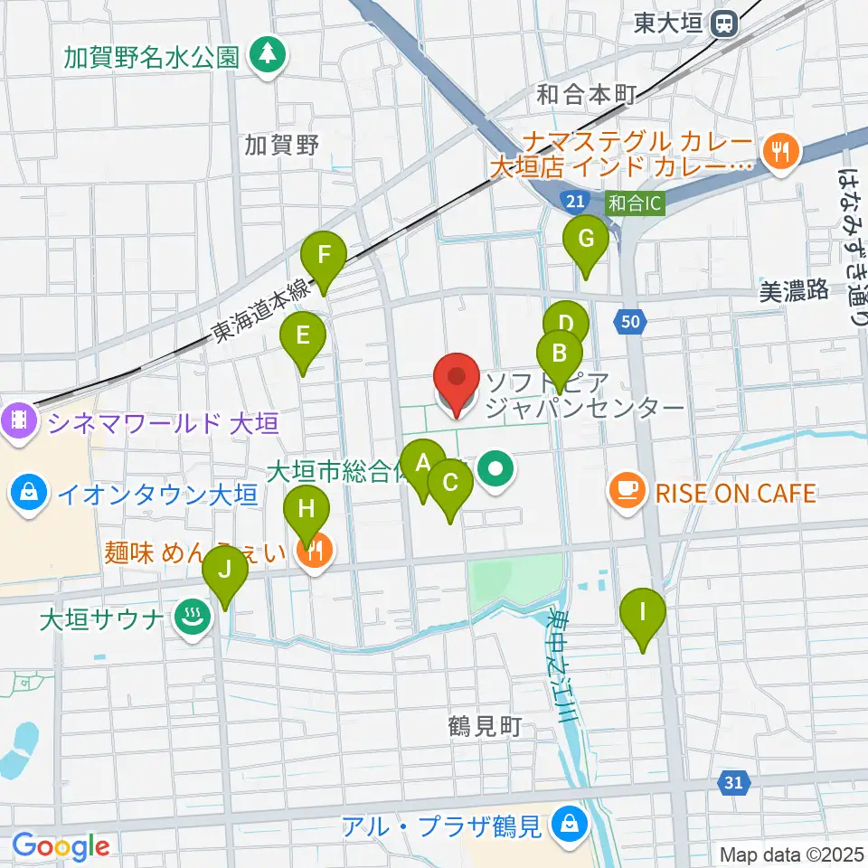 ソフトピアジャパンセンター周辺の駐車場・コインパーキング一覧地図