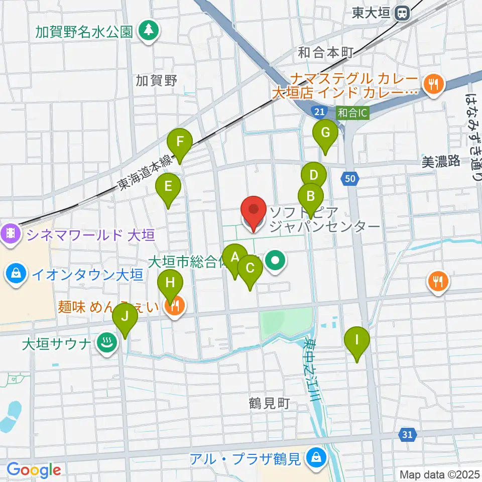 ソフトピアジャパンセンター周辺の駐車場・コインパーキング一覧地図