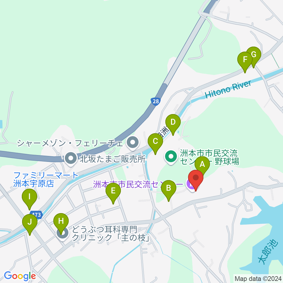 洲本市市民交流センター周辺の駐車場・コインパーキング一覧地図