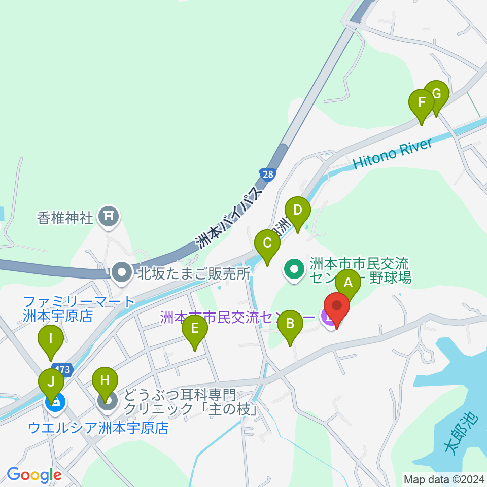 洲本市市民交流センター周辺の駐車場・コインパーキング一覧地図