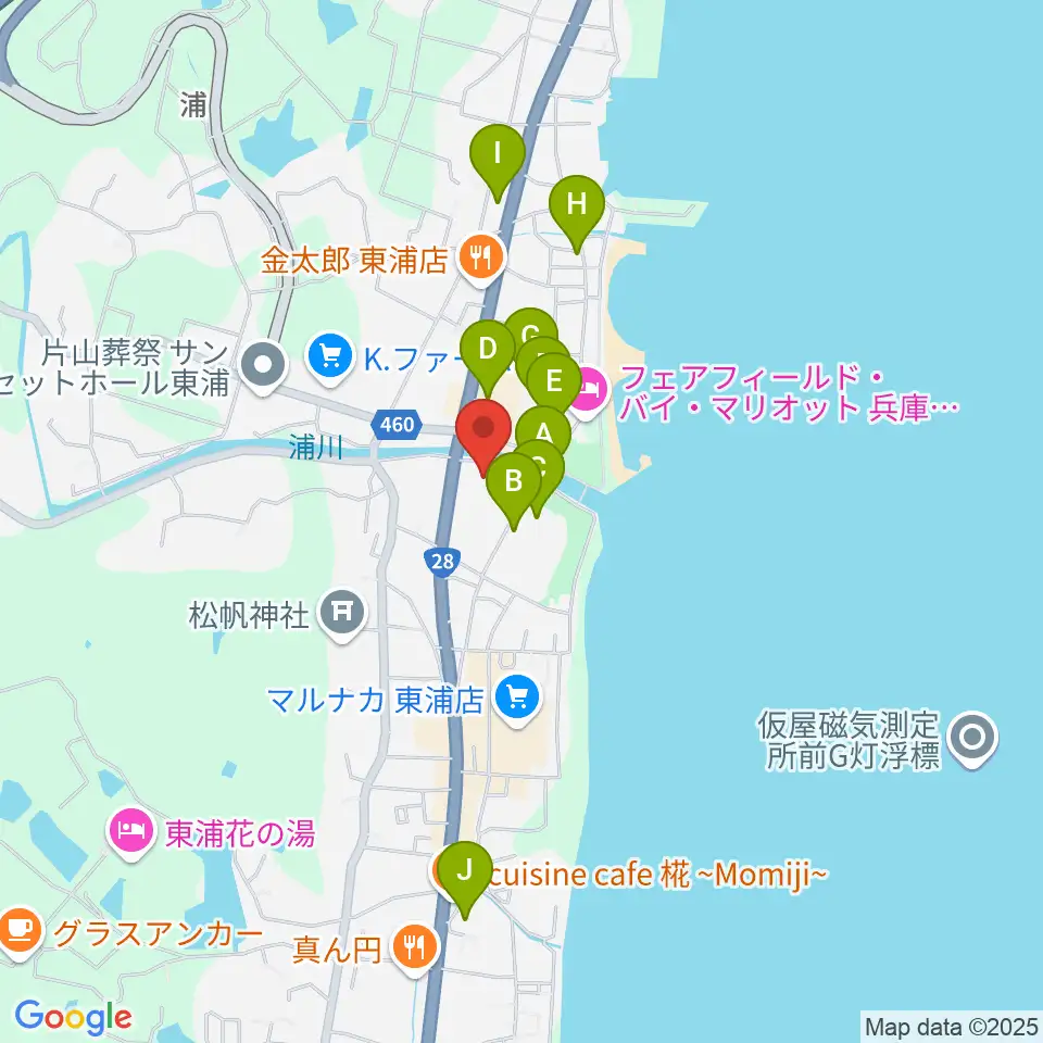 淡路市立サンシャインホール周辺の駐車場・コインパーキング一覧地図