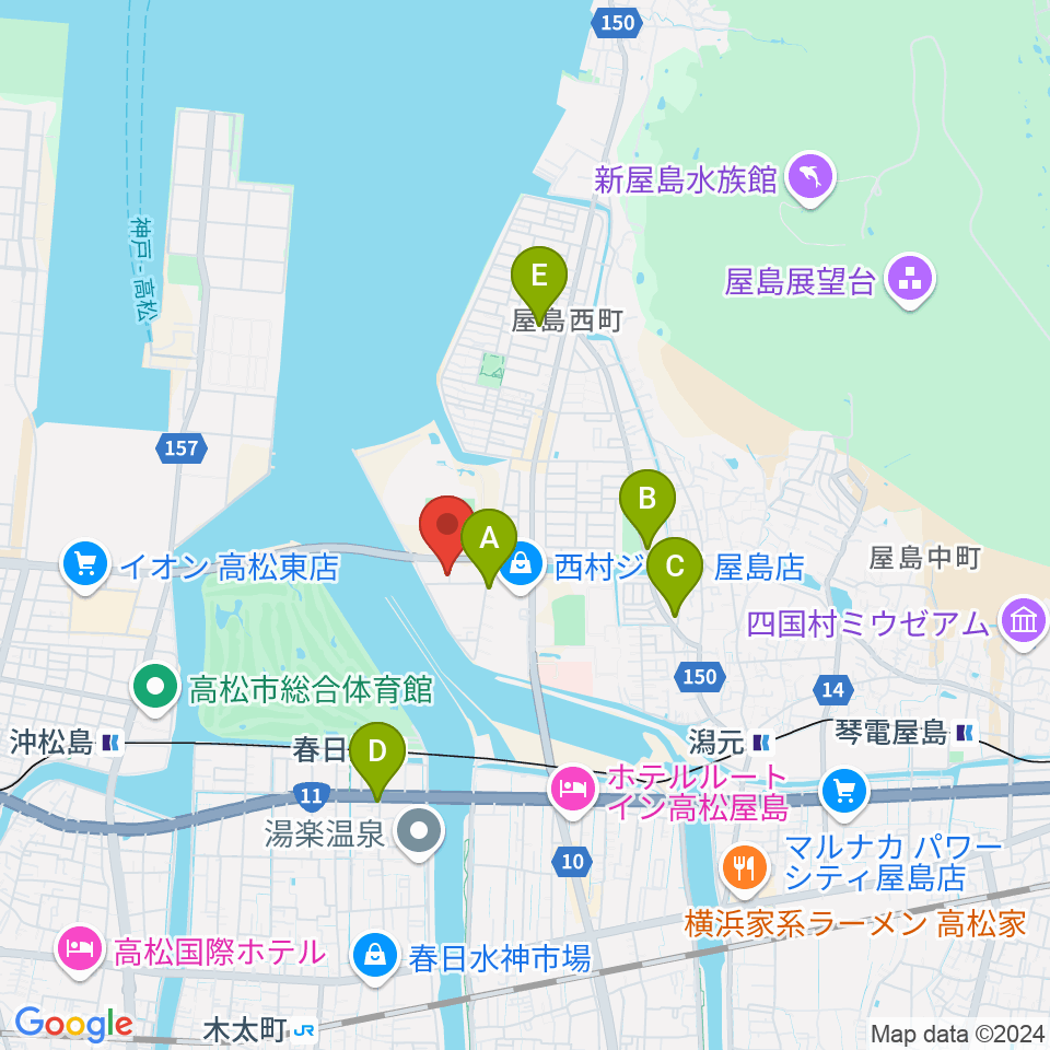 穴吹学園ホール周辺の駐車場・コインパーキング一覧地図