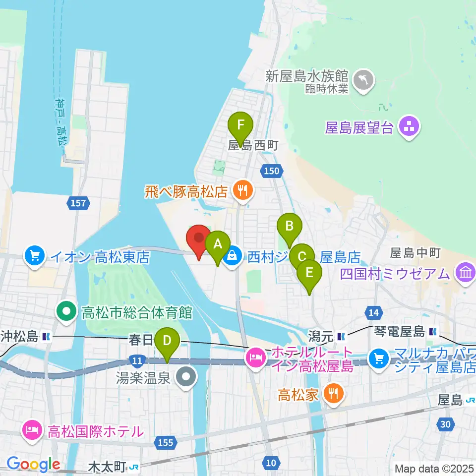 穴吹学園ホール周辺の駐車場・コインパーキング一覧地図