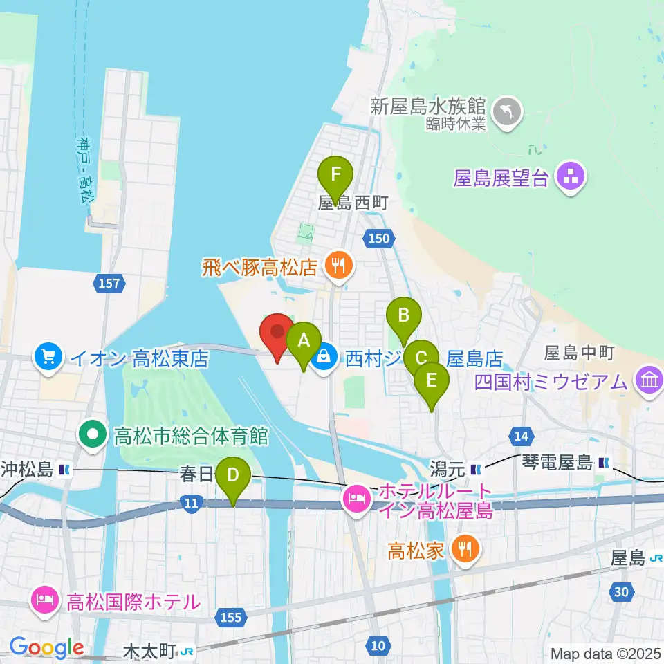 穴吹学園ホール周辺の駐車場・コインパーキング一覧地図