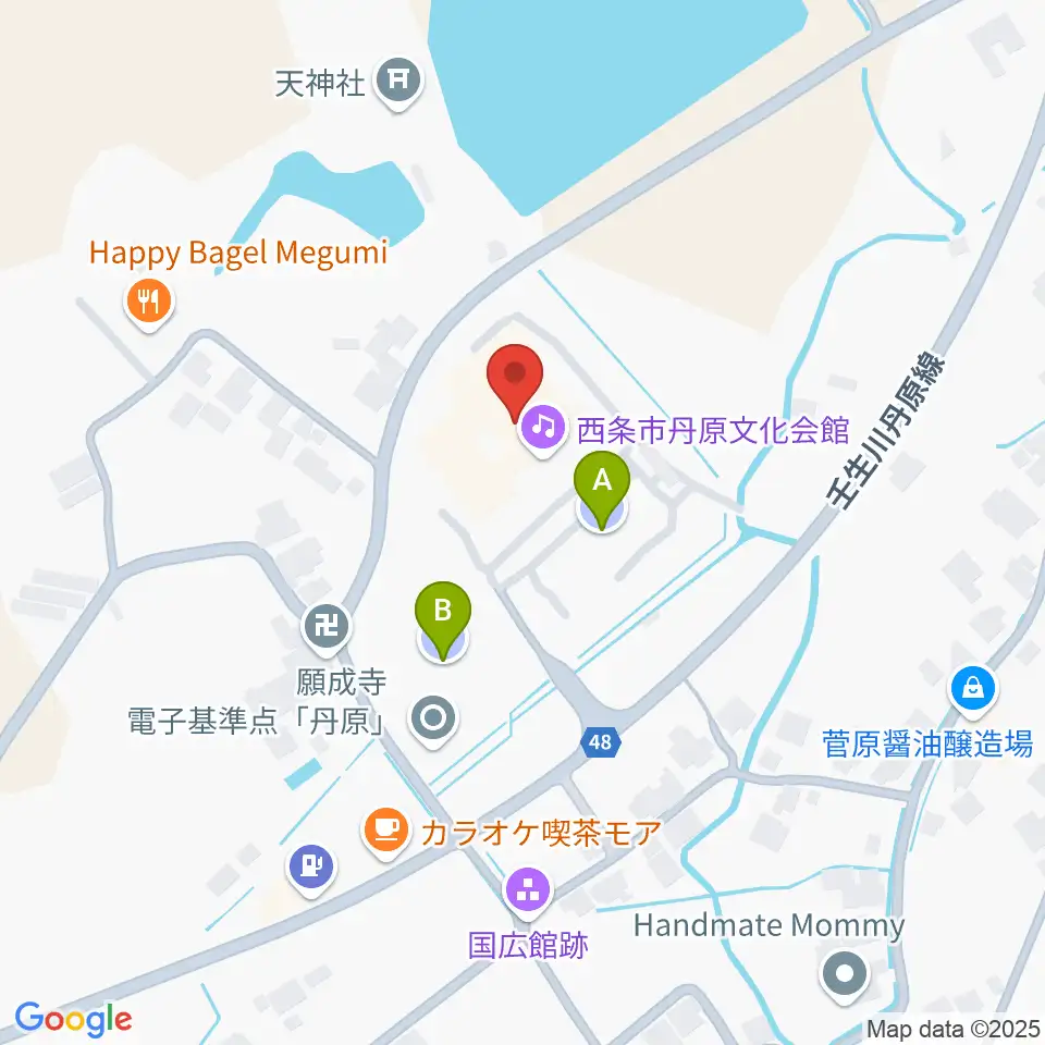 西条市丹原文化会館周辺の駐車場・コインパーキング一覧地図