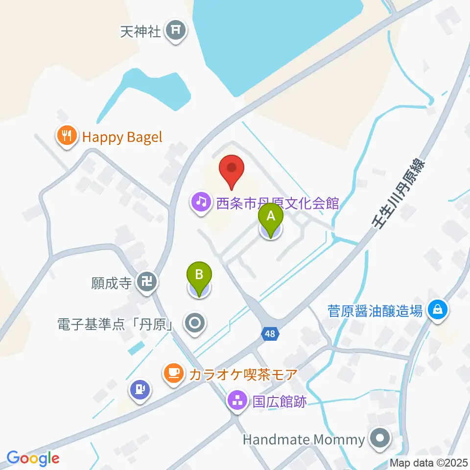 西条市丹原文化会館周辺の駐車場・コインパーキング一覧地図