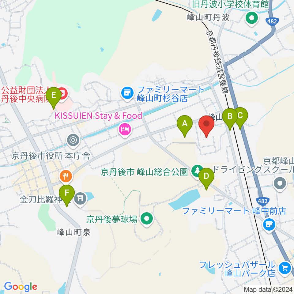 京都府丹後文化会館周辺の駐車場・コインパーキング一覧地図