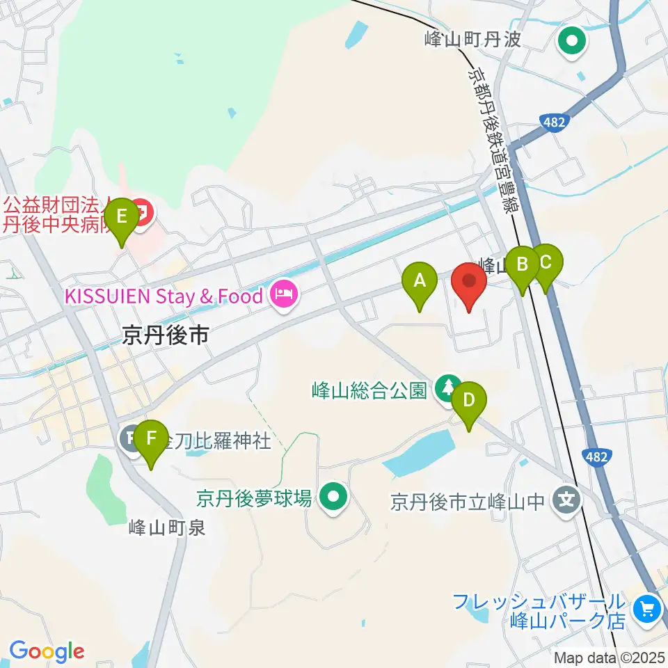 京都府丹後文化会館周辺の駐車場・コインパーキング一覧地図