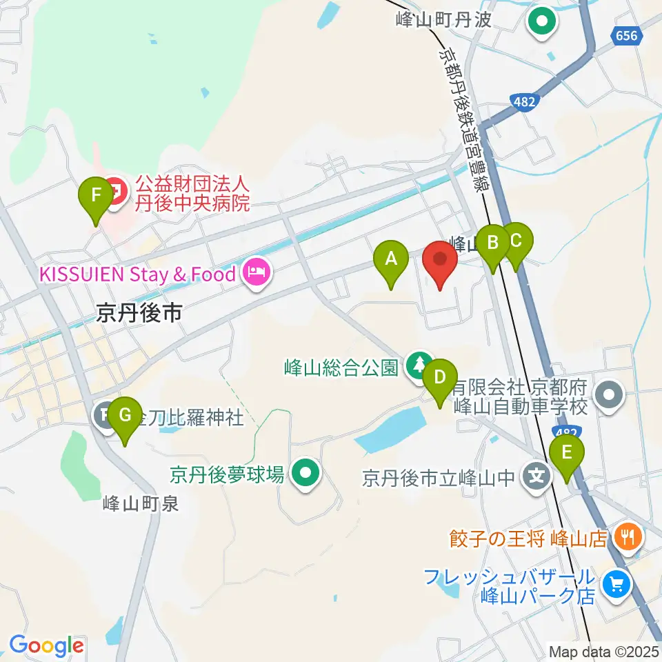 京都府丹後文化会館周辺の駐車場・コインパーキング一覧地図