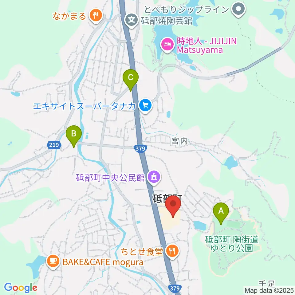 砥部町文化会館周辺の駐車場・コインパーキング一覧地図