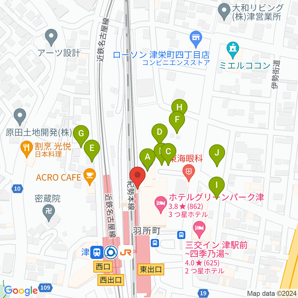 アストプラザ周辺の駐車場・コインパーキング一覧地図