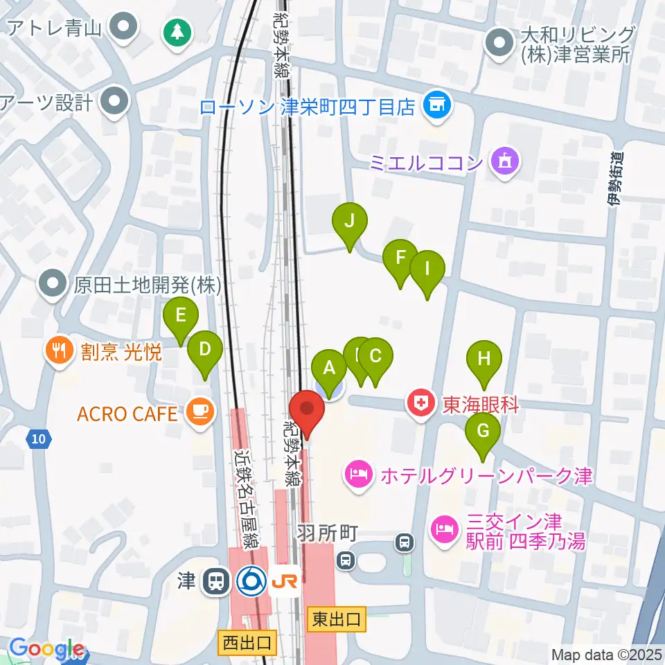 アストプラザ周辺の駐車場・コインパーキング一覧地図