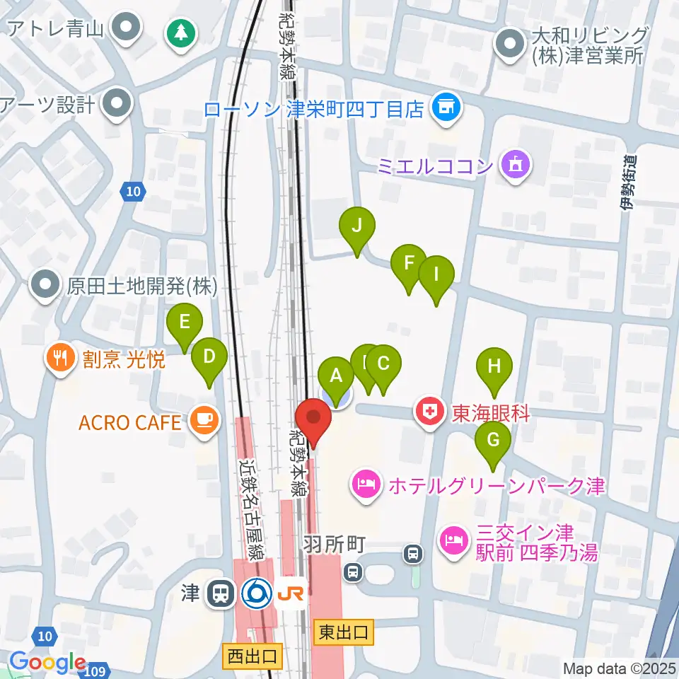 アストプラザ周辺の駐車場・コインパーキング一覧地図