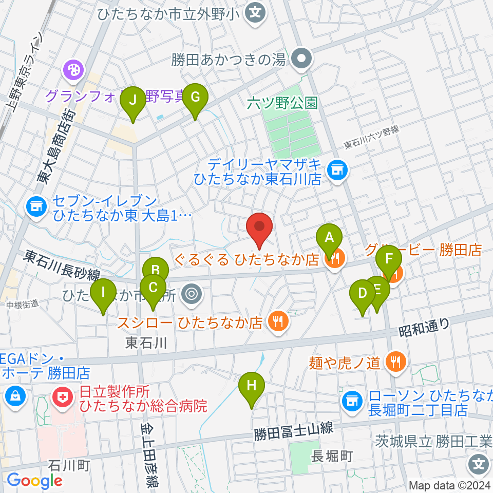 ワークプラザ勝田周辺の駐車場・コインパーキング一覧地図