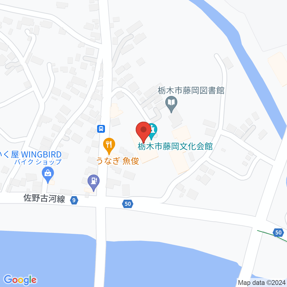 栃木市藤岡文化会館周辺の駐車場・コインパーキング一覧地図