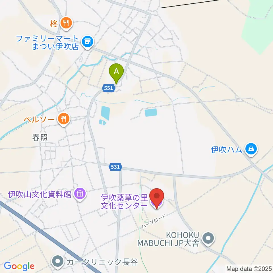 伊吹薬草の里文化センター周辺の駐車場・コインパーキング一覧地図