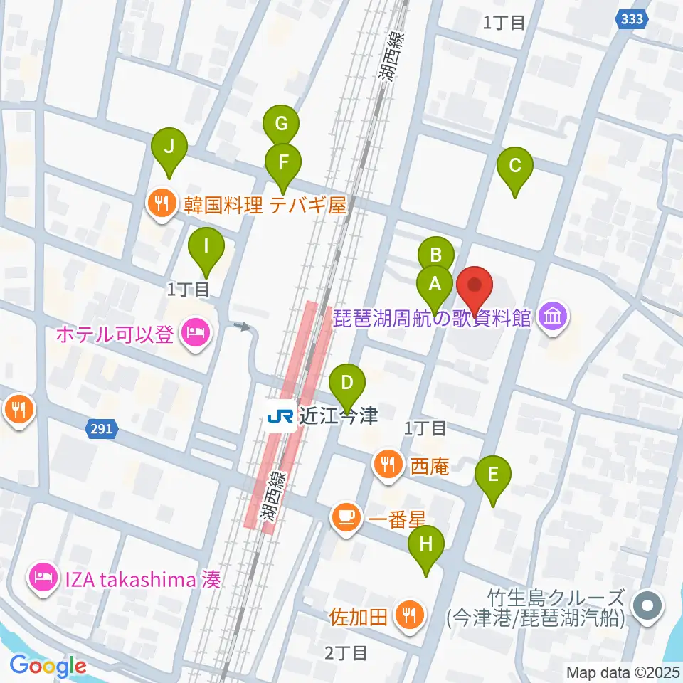 高島市民会館周辺の駐車場・コインパーキング一覧地図