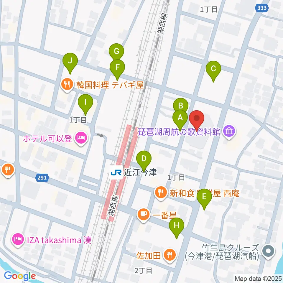 高島市民会館周辺の駐車場・コインパーキング一覧地図