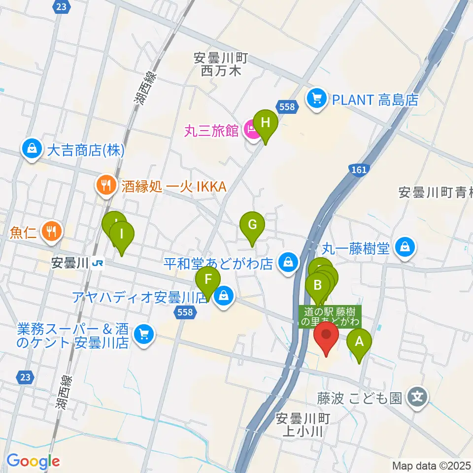 藤樹の里文化芸術会館周辺の駐車場・コインパーキング一覧地図