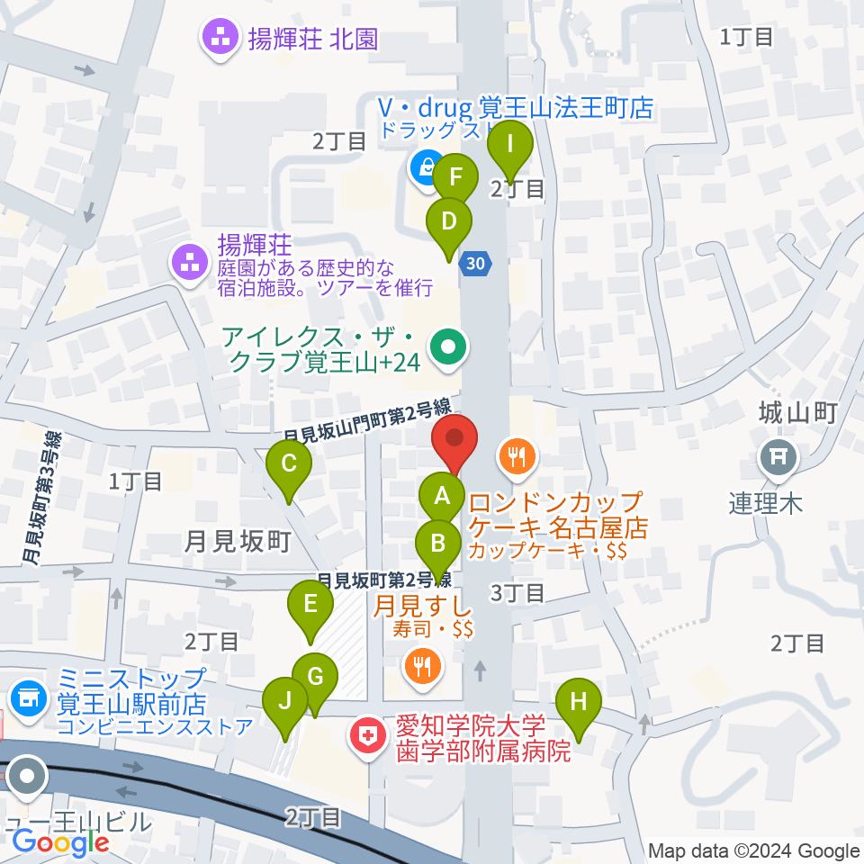 フィオーレ音楽教室周辺の駐車場・コインパーキング一覧地図