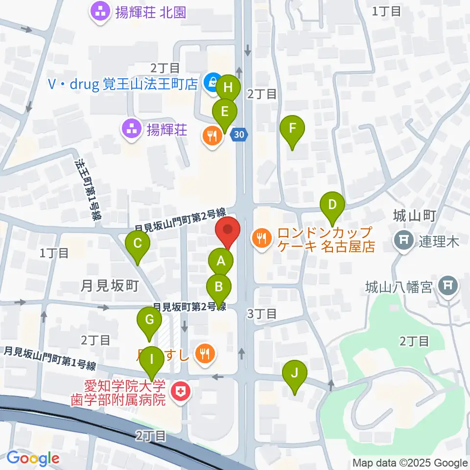 フィオーレ音楽教室周辺の駐車場・コインパーキング一覧地図