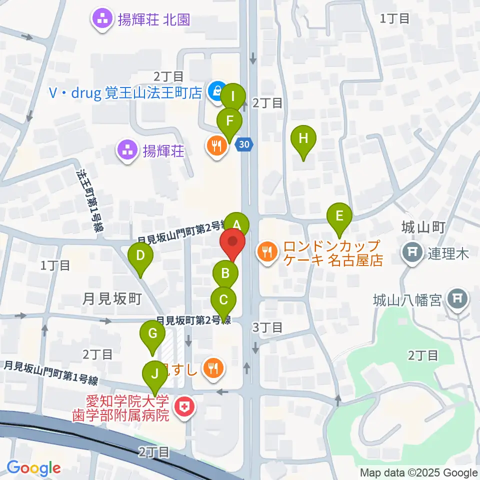 フィオーレ音楽教室周辺の駐車場・コインパーキング一覧地図