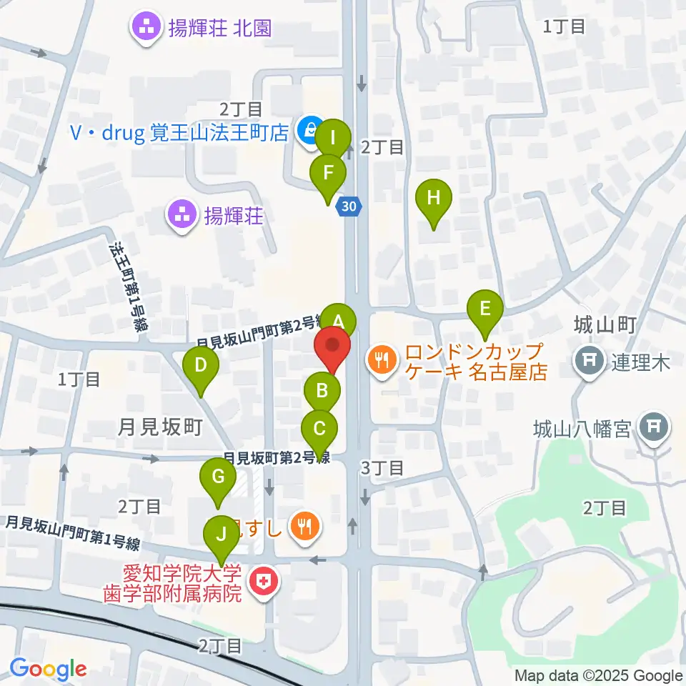 フィオーレ音楽教室周辺の駐車場・コインパーキング一覧地図