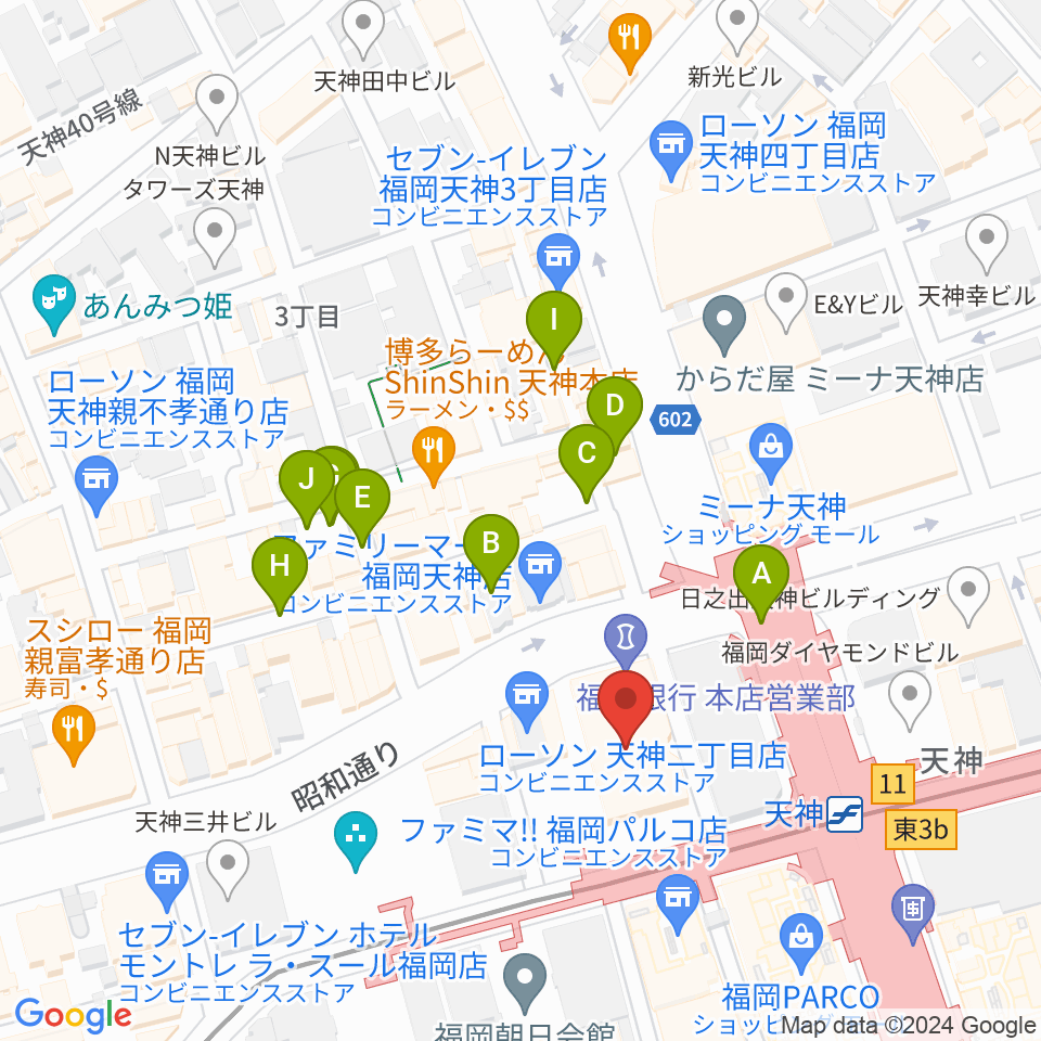 FFGホール周辺の駐車場・コインパーキング一覧地図