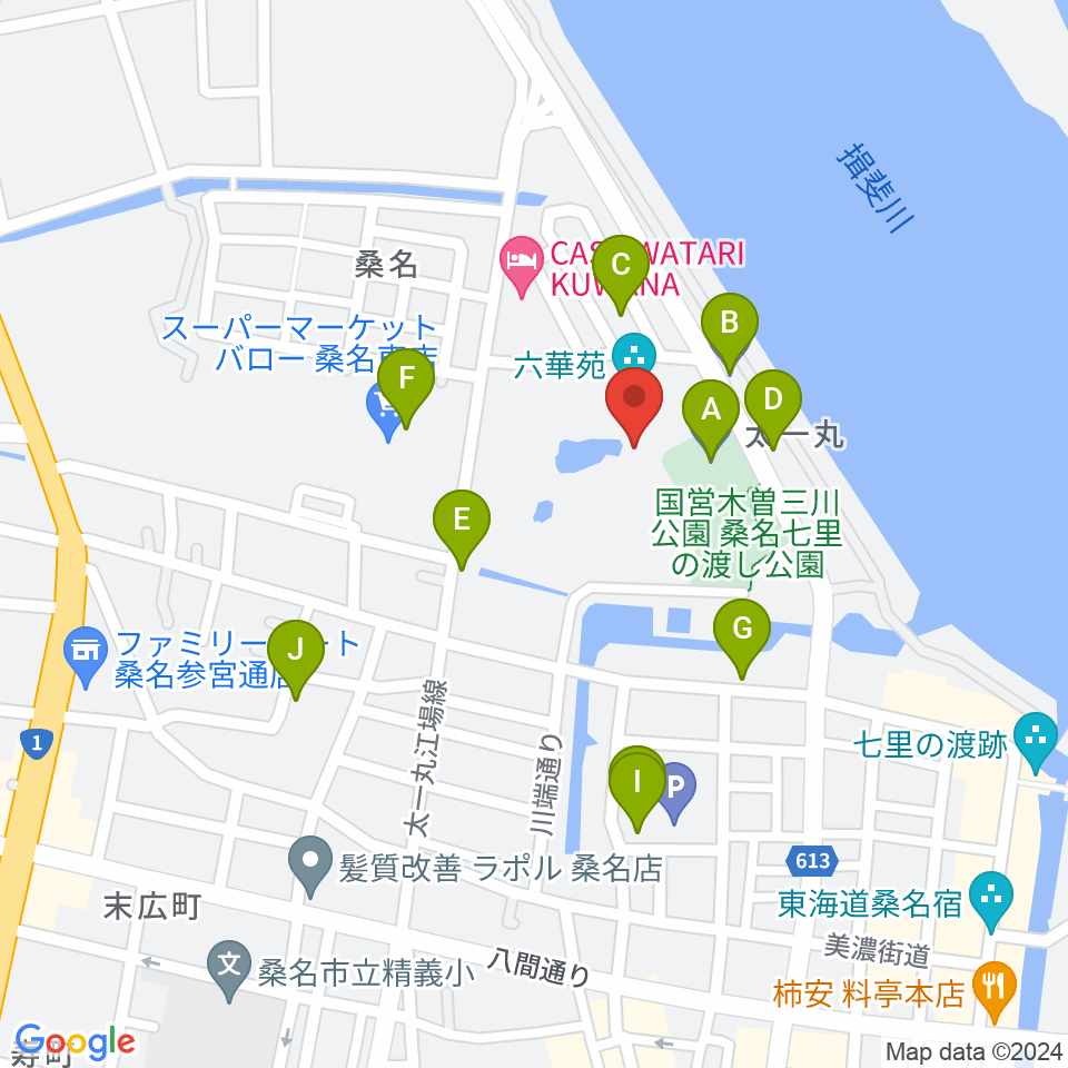 六華苑周辺の駐車場・コインパーキング一覧地図