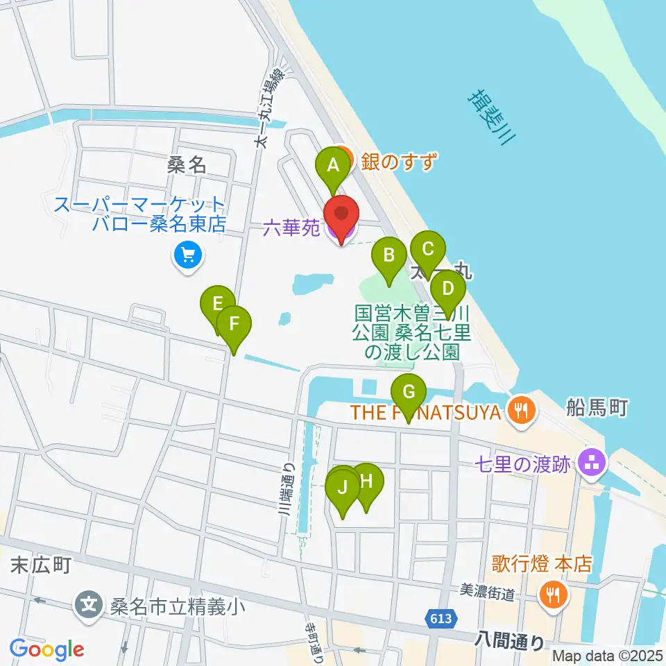 六華苑周辺の駐車場・コインパーキング一覧地図