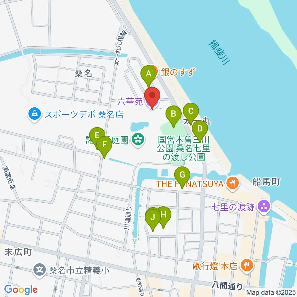 六華苑周辺の駐車場・コインパーキング一覧地図