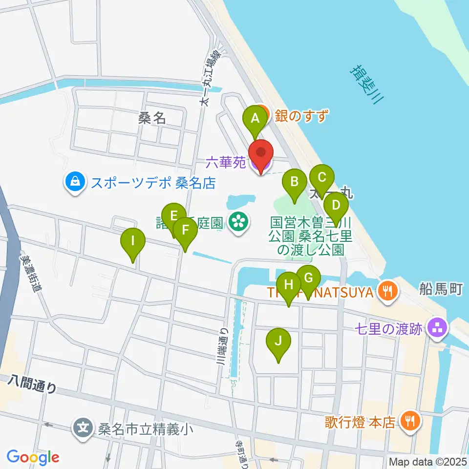 六華苑周辺の駐車場・コインパーキング一覧地図
