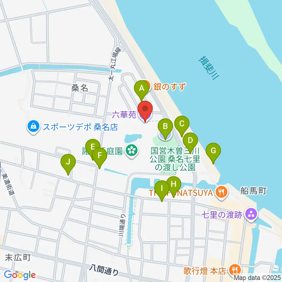 六華苑周辺の駐車場・コインパーキング一覧地図