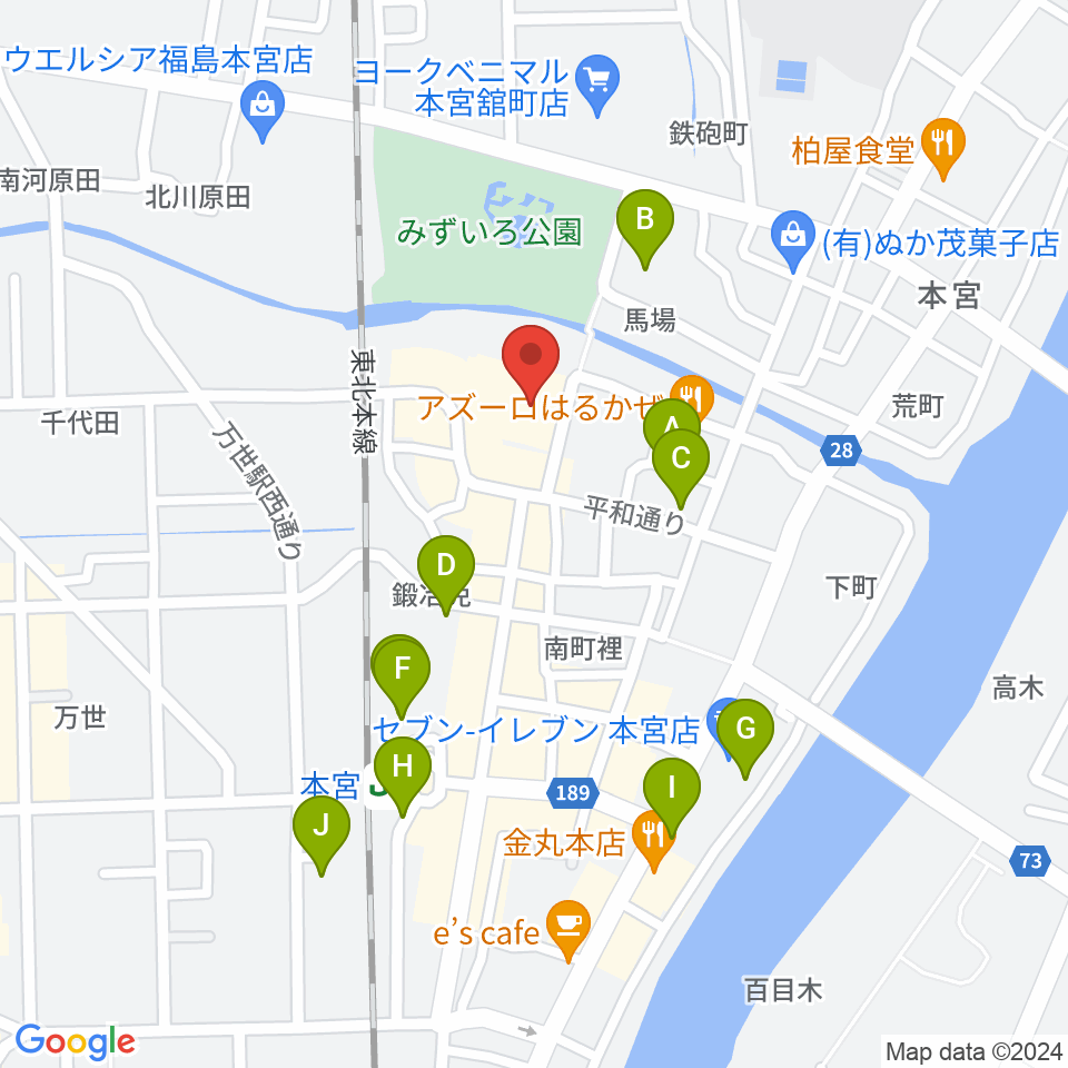 サンライズもとみや周辺の駐車場・コインパーキング一覧地図