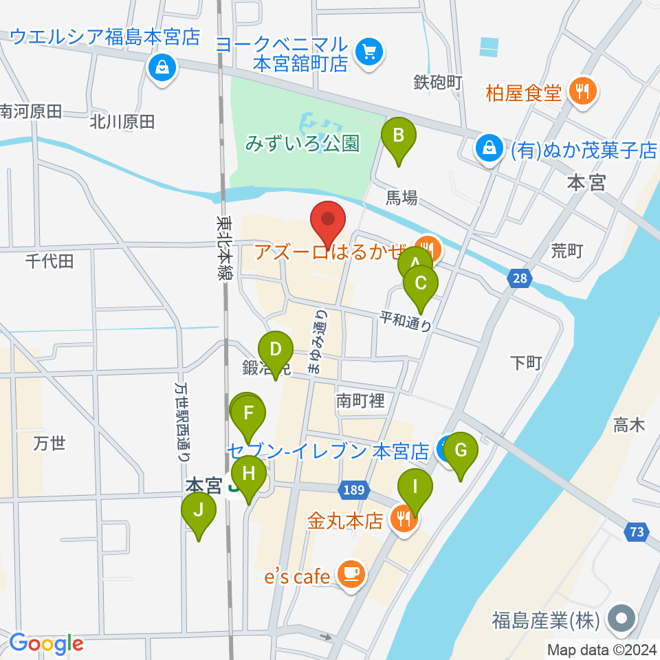 サンライズもとみや周辺の駐車場・コインパーキング一覧地図