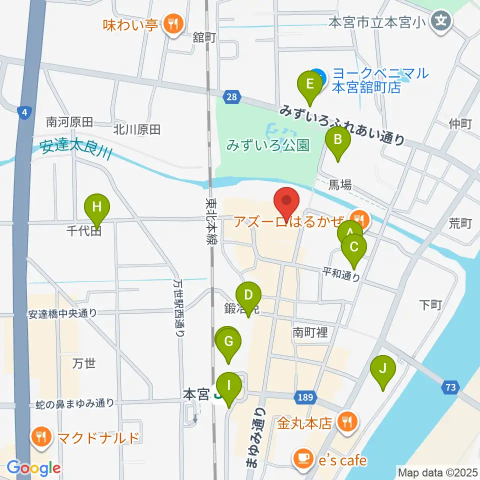 サンライズもとみや周辺の駐車場・コインパーキング一覧地図