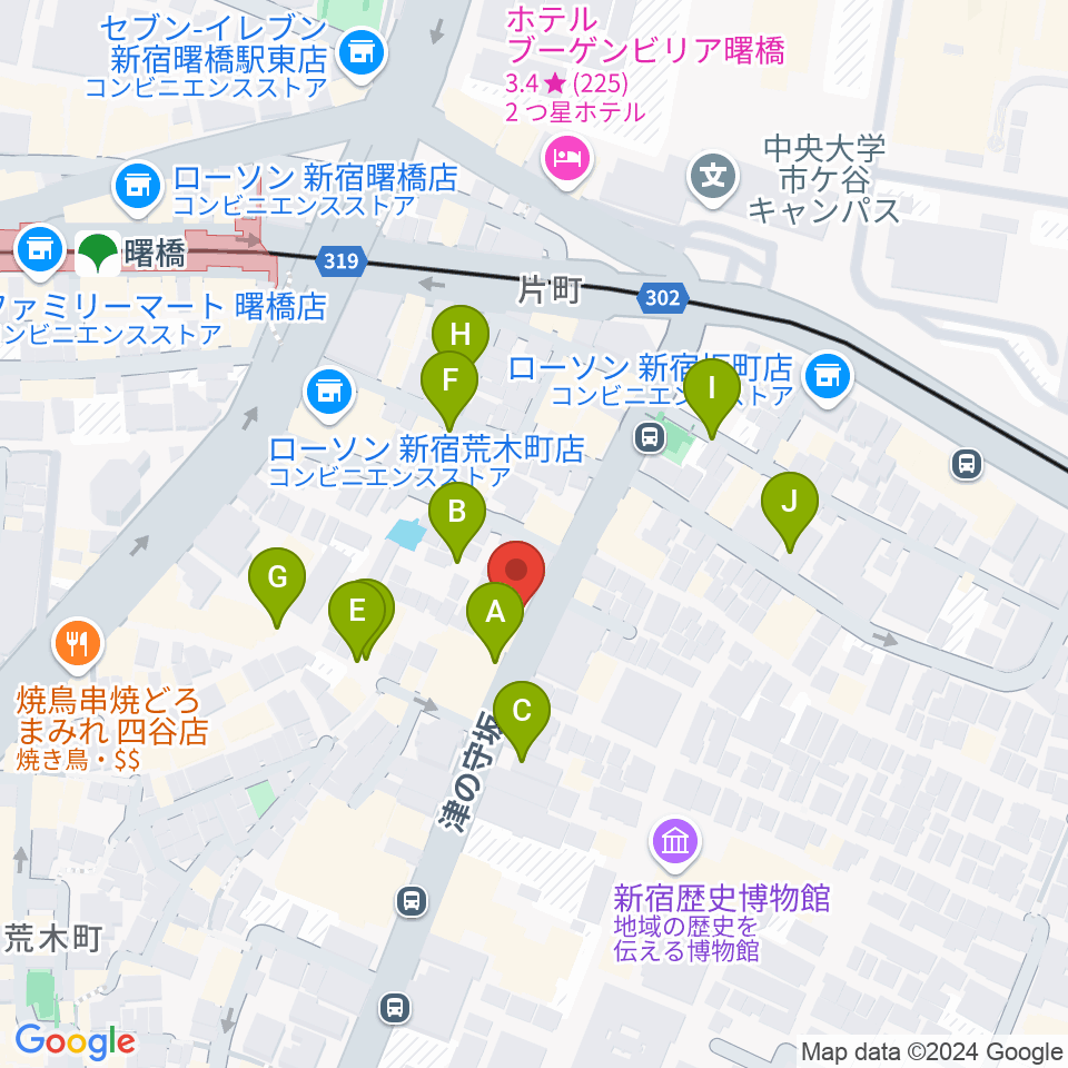 四谷サロンガイヤール周辺の駐車場・コインパーキング一覧地図